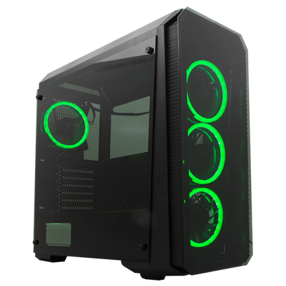Falcon-X Siyah Usb3.0 4*RGB Fan Temperli Cam Gaming Kasa - Rampage