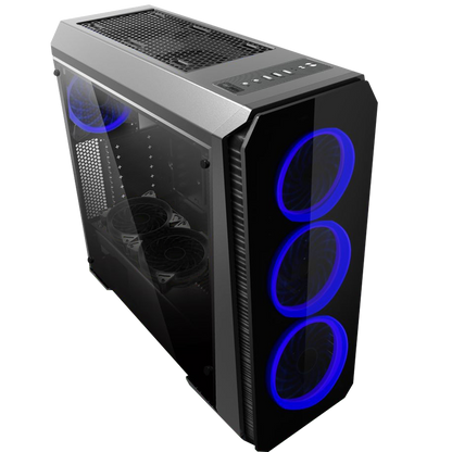 Falcon-X Siyah Usb3.0 4*RGB Fan Temperli Cam Gaming Kasa - Rampage