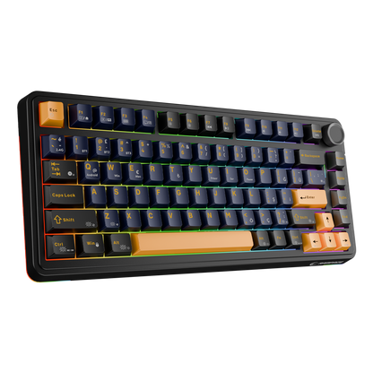 Hot Swap 2.4G + BT RGB Gasket Oil Switch Türkçe Q PBT Keycaps Mekanik Oyuncu Klavyesi