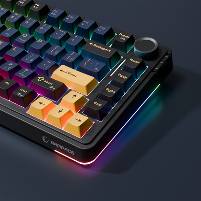 Hot Swap 2.4G + BT RGB Gasket Oil Switch Türkçe Q PBT Keycaps Mekanik Oyuncu Klavyesi