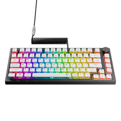 V2 8000 Hz Gateron Manyetik Anahtarlı RGB Gasket Oyuncu Klavyesi - Siyah