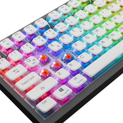 V2 8000 Hz Gateron Manyetik Anahtarlı RGB Gasket Oyuncu Klavyesi - Siyah