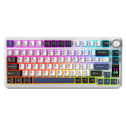 Quell Pro Hot Swap Wireless RGB Gasket Oil Switch Turkish Q PBT Keycaps Mechanical Gaming Keyboard - White