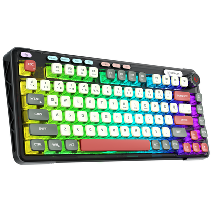 Eira Transparan Hot Swap RGB Gasket Oil Switch Türkçe Pudding PBT Keycaps Kablosuz Mekanik Oyuncu  Klavyesi