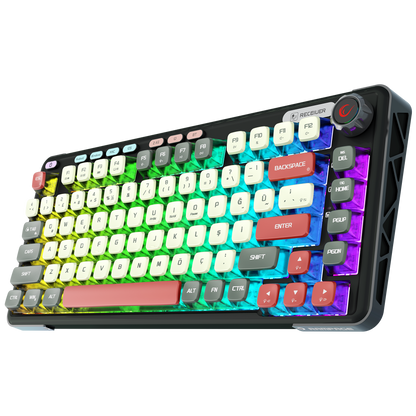Eira Transparan Hot Swap RGB Gasket Oil Switch Türkçe Pudding PBT Keycaps Kablosuz Mekanik Oyuncu  Klavyesi