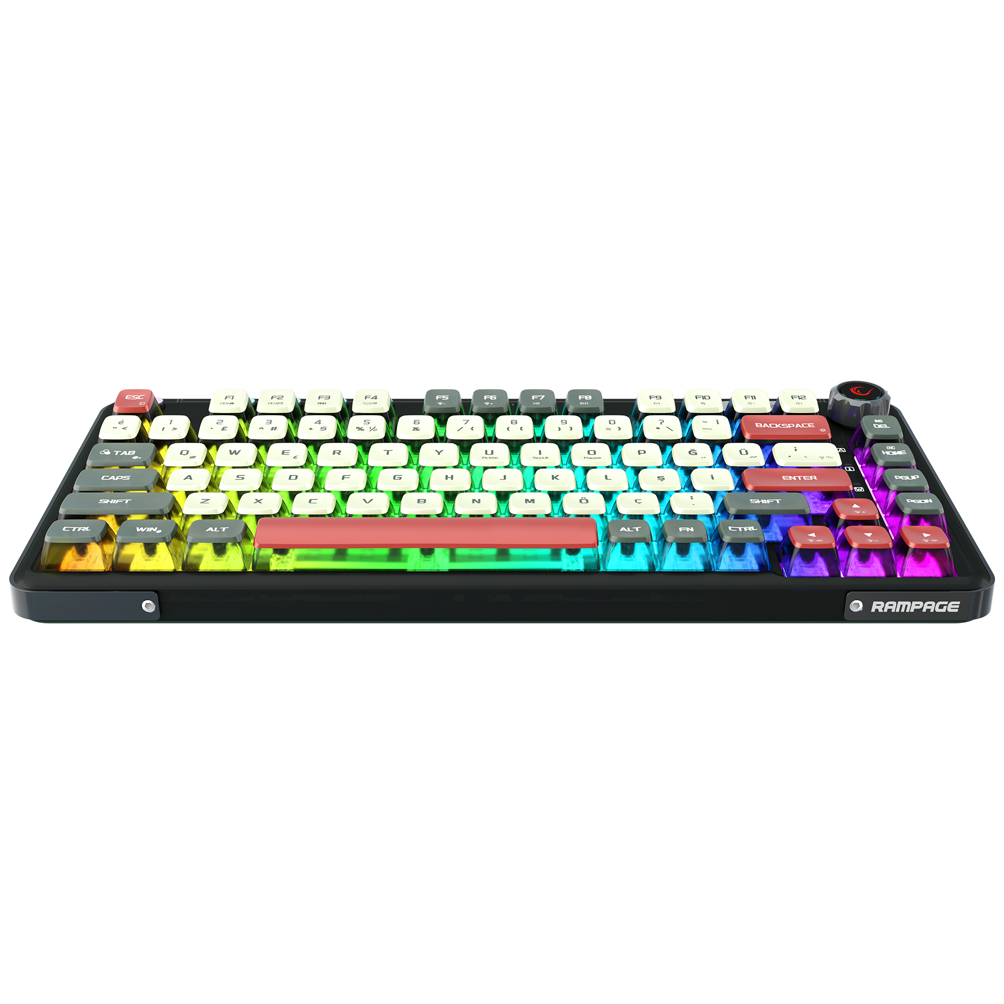 Eira Transparan Hot Swap RGB Gasket Oil Switch Türkçe Pudding PBT Keycaps Kablosuz Mekanik Oyuncu  Klavyesi