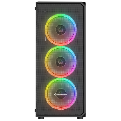 Mesh 650W 80 Plus Bronze Siyah 4*12cm Rainbow ATX Mid-T Gaming Oyuncu Kasası