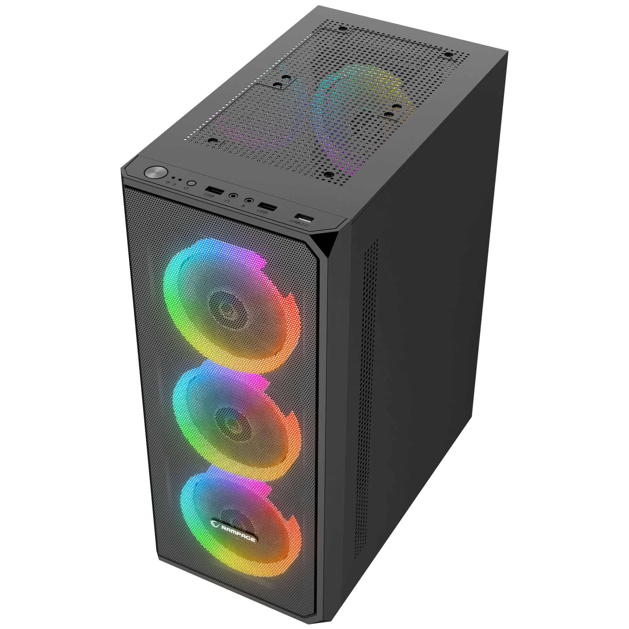 Mesh 650W 80 Plus Bronze Siyah 4*12cm Rainbow ATX Mid-T Gaming Oyuncu Kasası