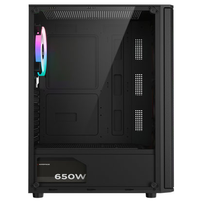 Mesh 650W 80 Plus Bronze Siyah 4*12cm Rainbow ATX Mid-T Gaming Oyuncu Kasası