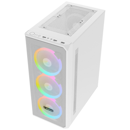 HELIOS Mesh 650W 80 Plus Bronze Beyaz 4*12cm Rainbow ATX Mid-T Gaming Oyuncu Kasası