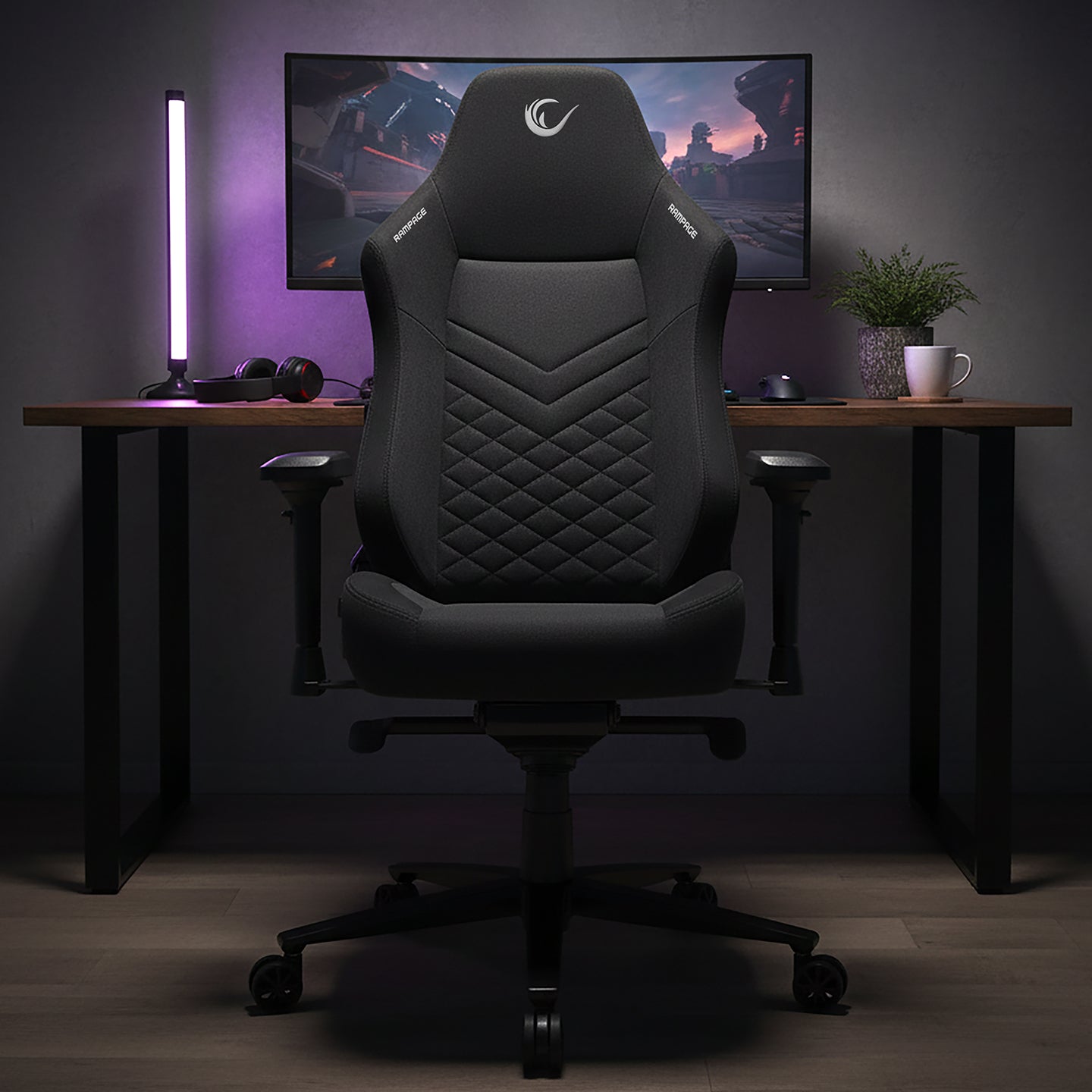 KL-R82 Blitz Anti-Sweat Fabric Adjustable Backrest Mechanism Gaming Chair-Black