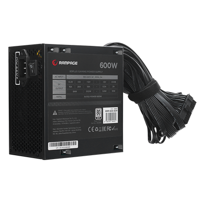 RMP-600-80P 600W 80 Plus Standart 12cm Fan Aktif PFC Power Supply (Kutusuz)