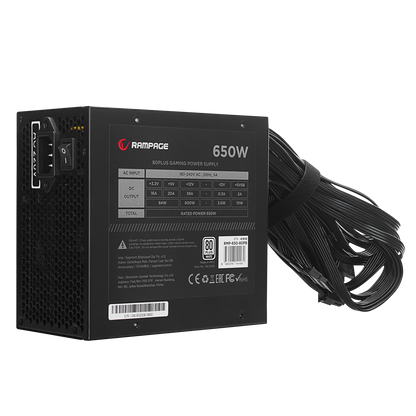 RMP-650-80PB 650W 80 Plus Standart 12cm Fan Aktif PFC Power Supply (Kutusuz)