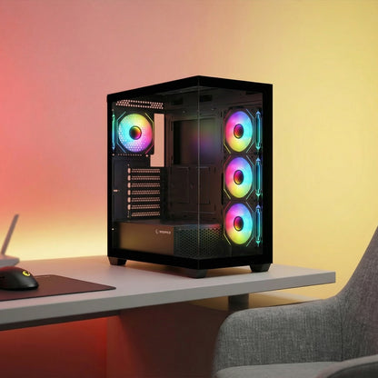 Hydra V4 750W 80 Plus Atx Mid-T Gaming Gaming Case-Black 