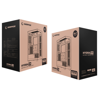 Hydra V4 750W 80 Plus Atx Mid-T Gaming Oyuncu Kasası-Siyah