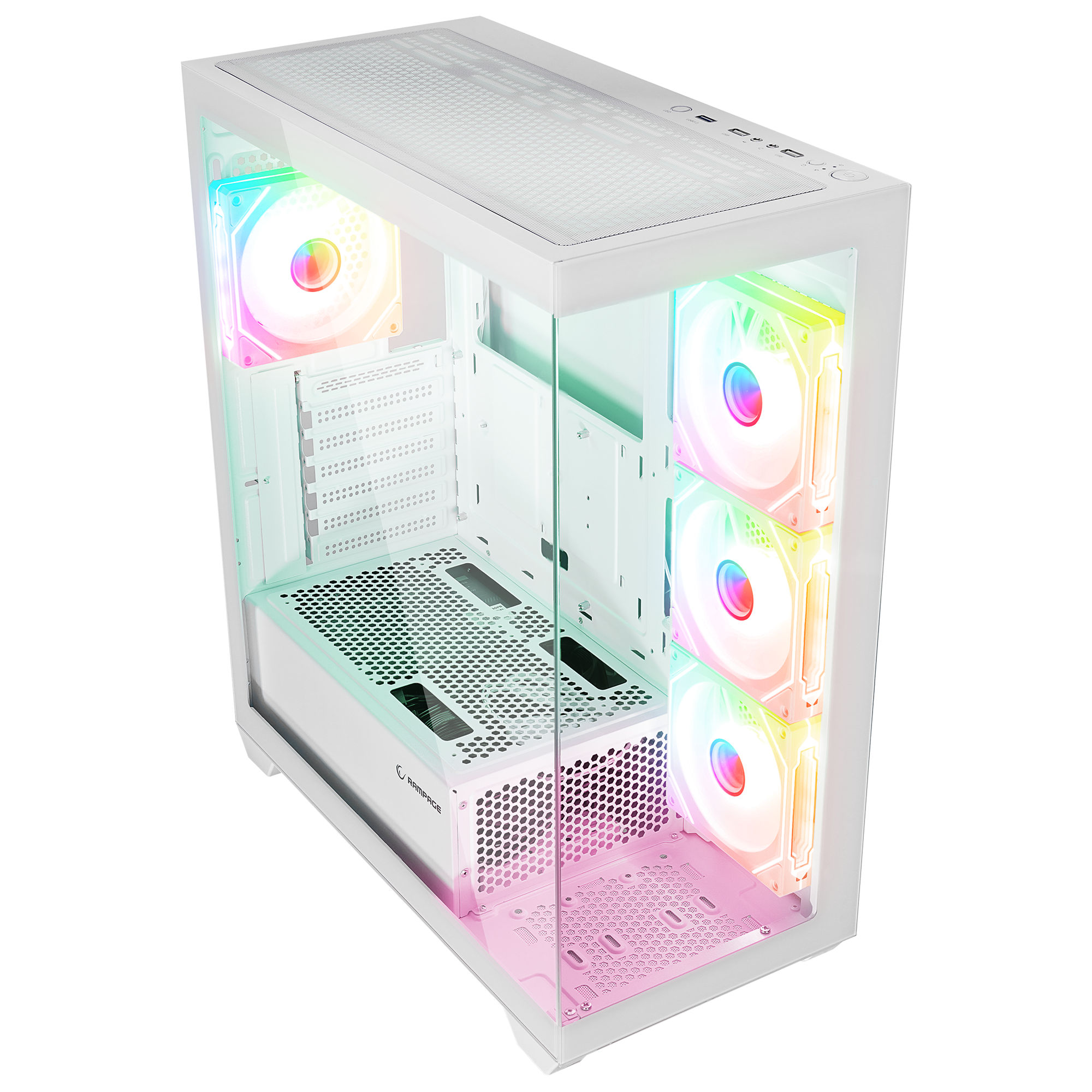 V4 750W 80 Plus Atx Mid-T Oyuncu Kasası-Beyaz
