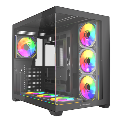 750W 80 Plus Bronze Temperli Camlı  7x12cm ARGB Fan ATX Mid-T Oyuncu Kasası