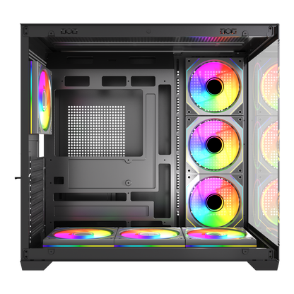 750W 80 Plus Bronze Temperli Camlı  7x12cm ARGB Fan ATX Mid-T Oyuncu Kasası