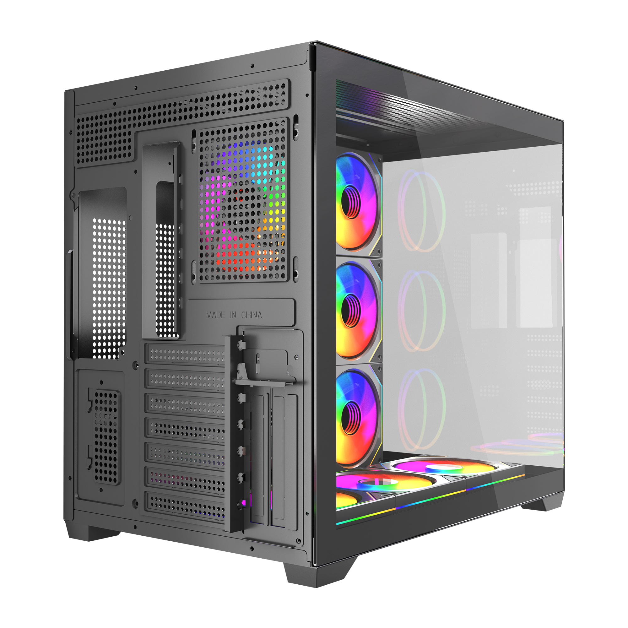 750W 80 Plus Bronze Temperli Camlı  7x12cm ARGB Fan ATX Mid-T Oyuncu Kasası