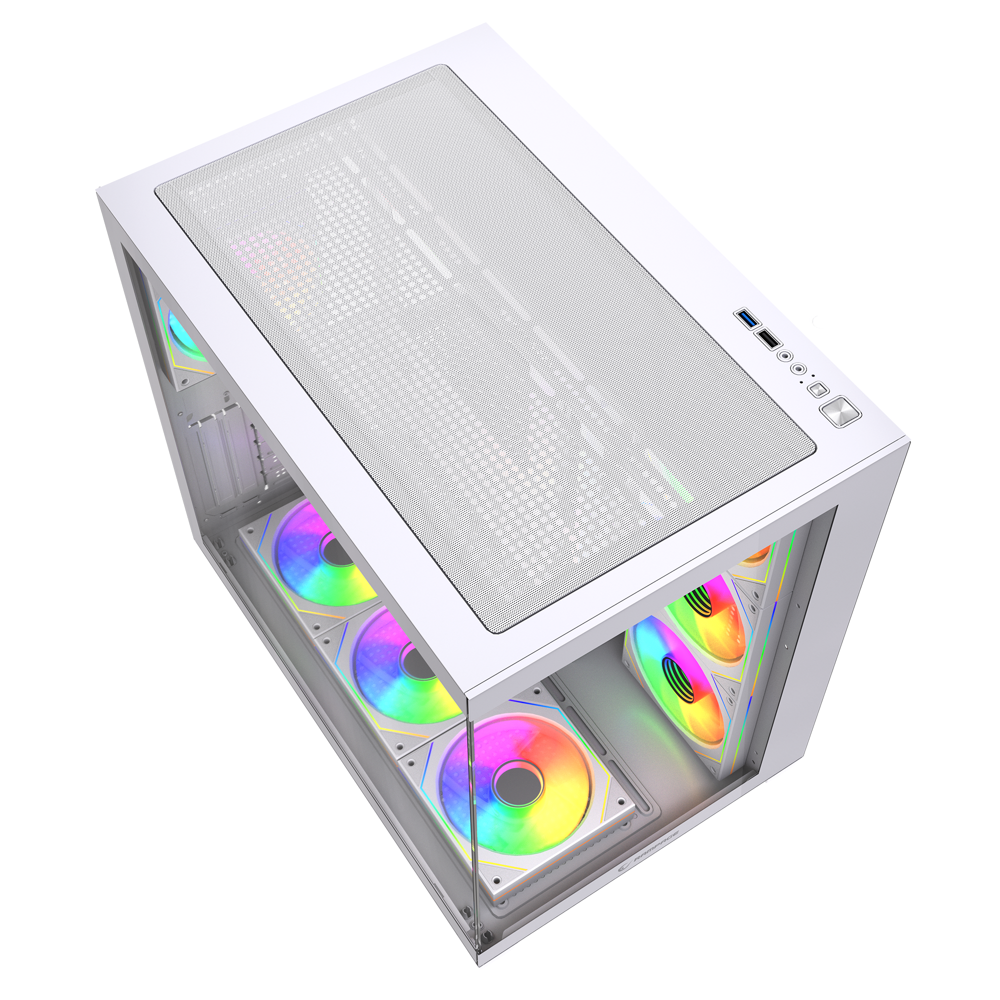 750W 80 Plus Bronze Temperli Camlı  7x12cm ARGB Fan ATX Mid-T Oyuncu Kasası