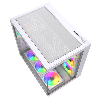 750W 80 Plus Bronze Temperli Camlı  7x12cm ARGB Fan ATX Mid-T Oyuncu Kasası