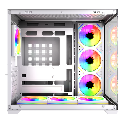 750W 80 Plus Bronze Temperli Camlı  7x12cm ARGB Fan ATX Mid-T Oyuncu Kasası