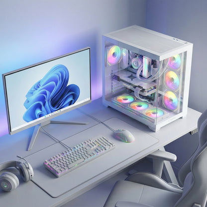 750W 80 Plus Bronze Temperli Camlı  7x12cm ARGB Fan ATX Mid-T Oyuncu Kasası