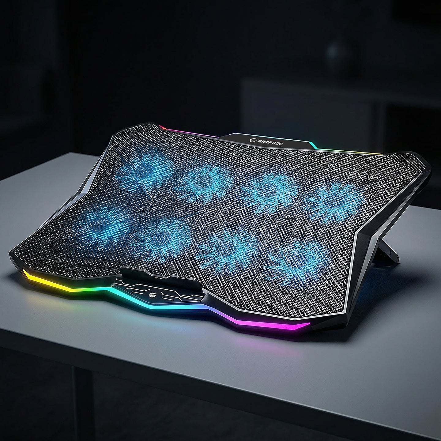 Rc16 Octal 8 Fanlı RGB 14-17.3 inç Notebook Soğutucu Stand
