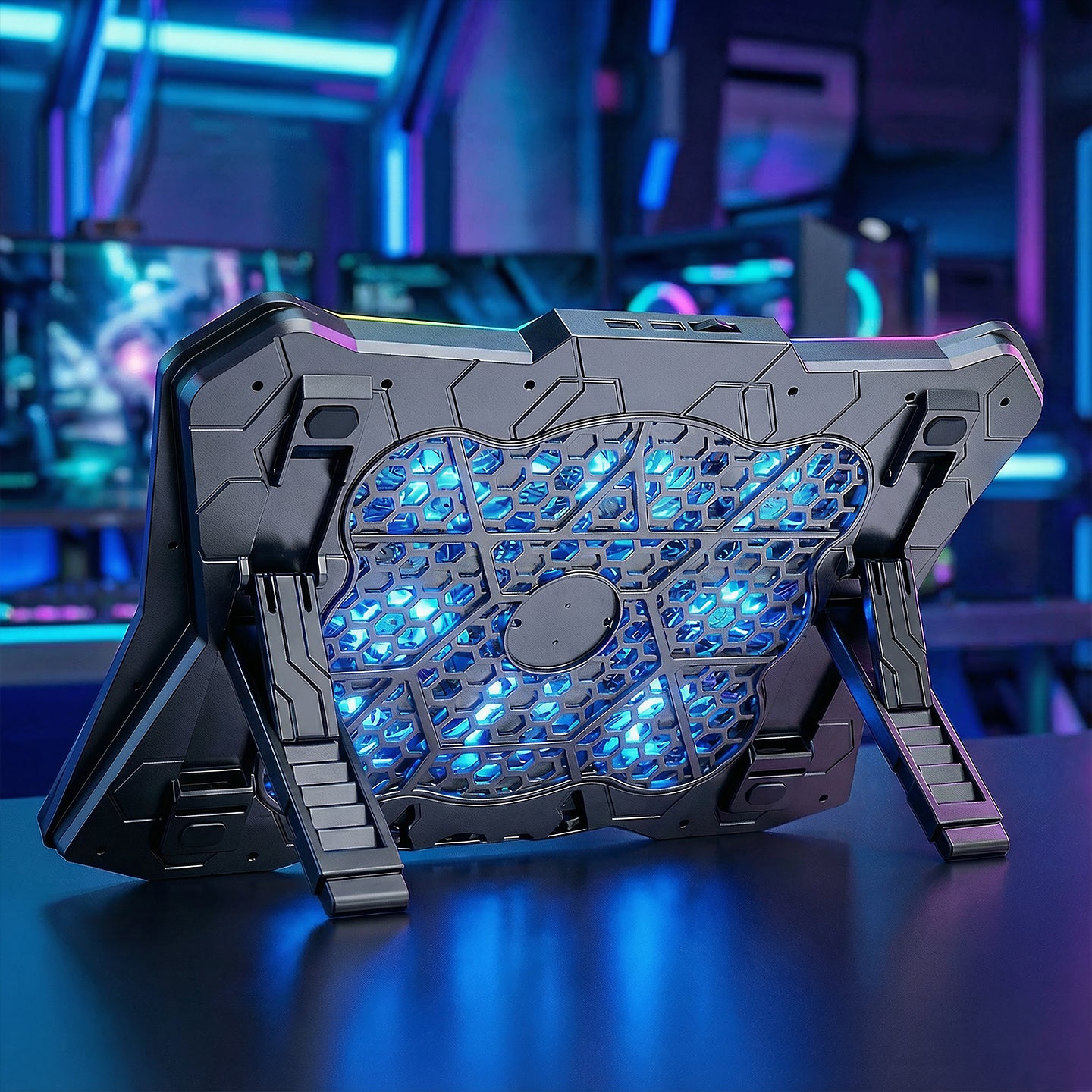Rc16 Octal 8 Fanlı RGB 14-17.3 inç Notebook Soğutucu Stand