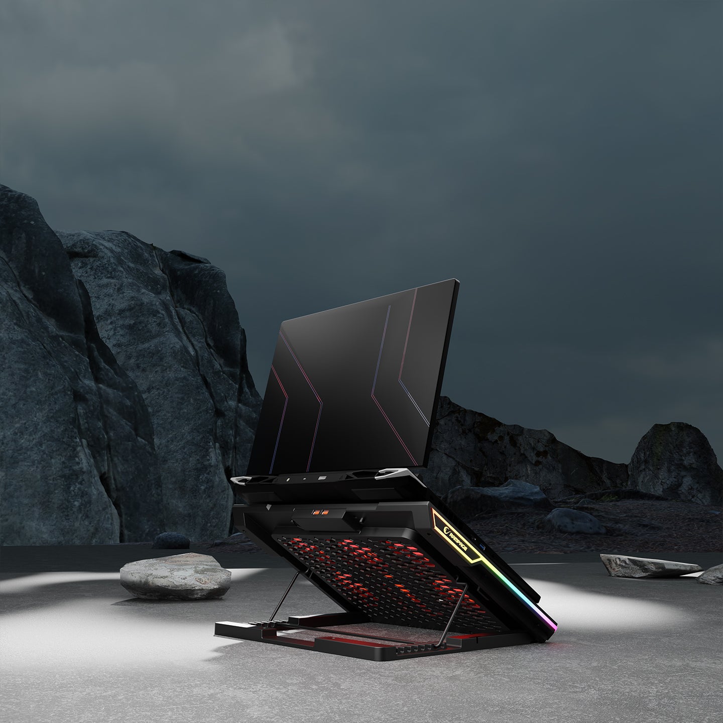 Blizzard R7 RGB 6 Fan LCD Screen 13-15.6 inch Notebook Cooling Stand