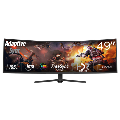 Cyclops CY49R165 49'' 165Hz Fast VA HDR G-Sync RGB PC Curved Gaming Monitor