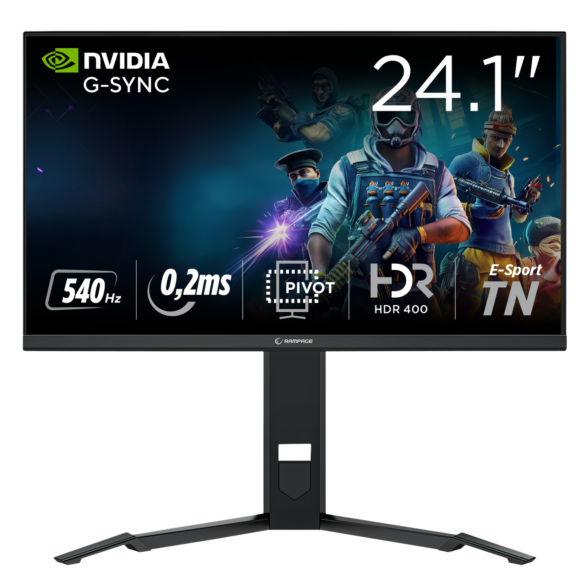 Kページ Zenith ZN24TN540 24.1'' TN 0.2ms 540Hz RGB Freesync HDR PC Flat