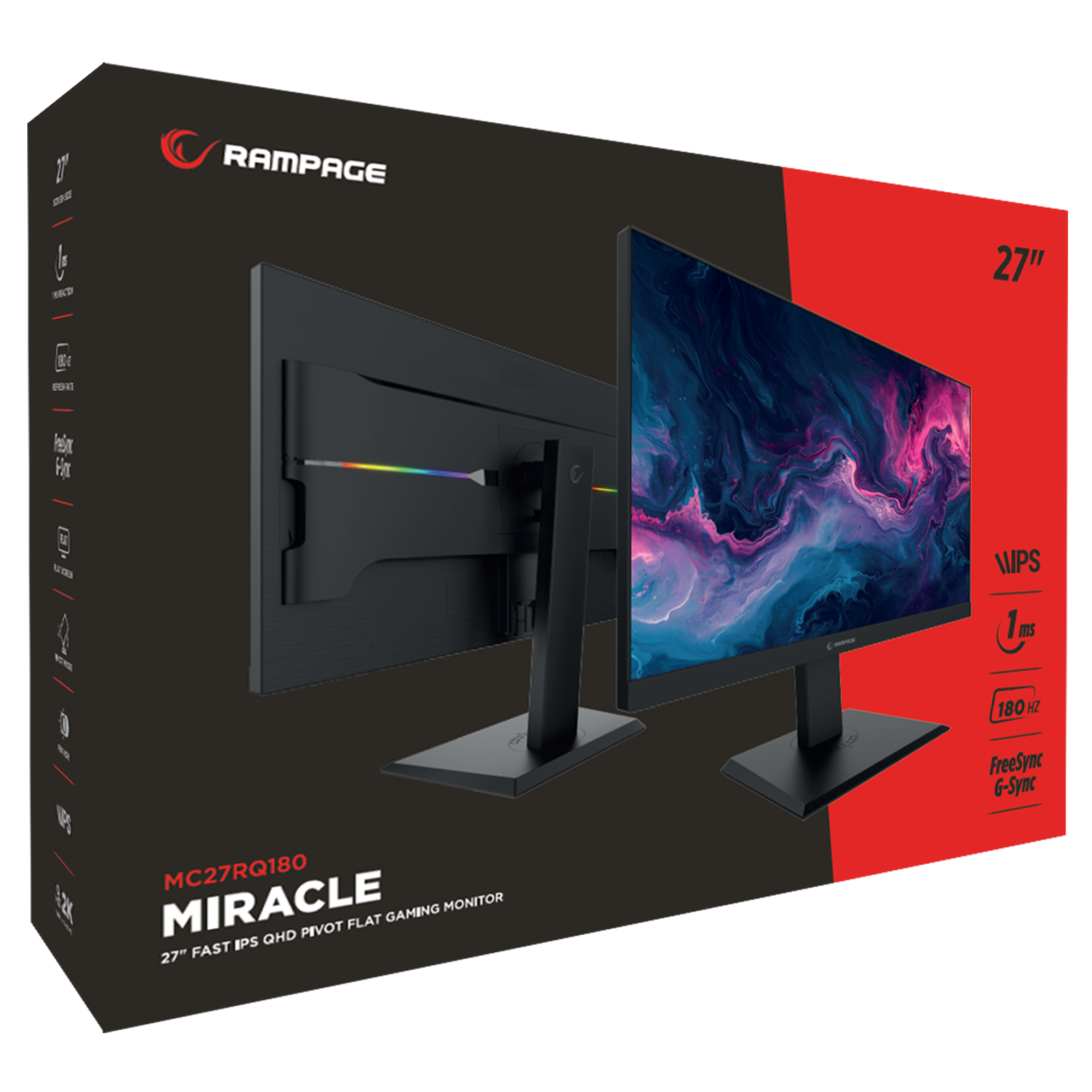 27'' 180Hz IPS QHD 2K HDR Freesync Oyuncu Monitörü