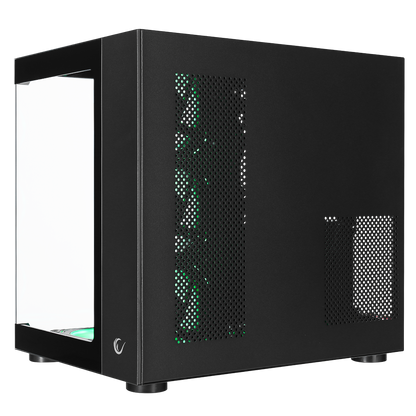 Temperli Camlı 7x12cm ARGB Fan+Kontrolcü Transparan ATX Oyuncu Kasası-Siyah