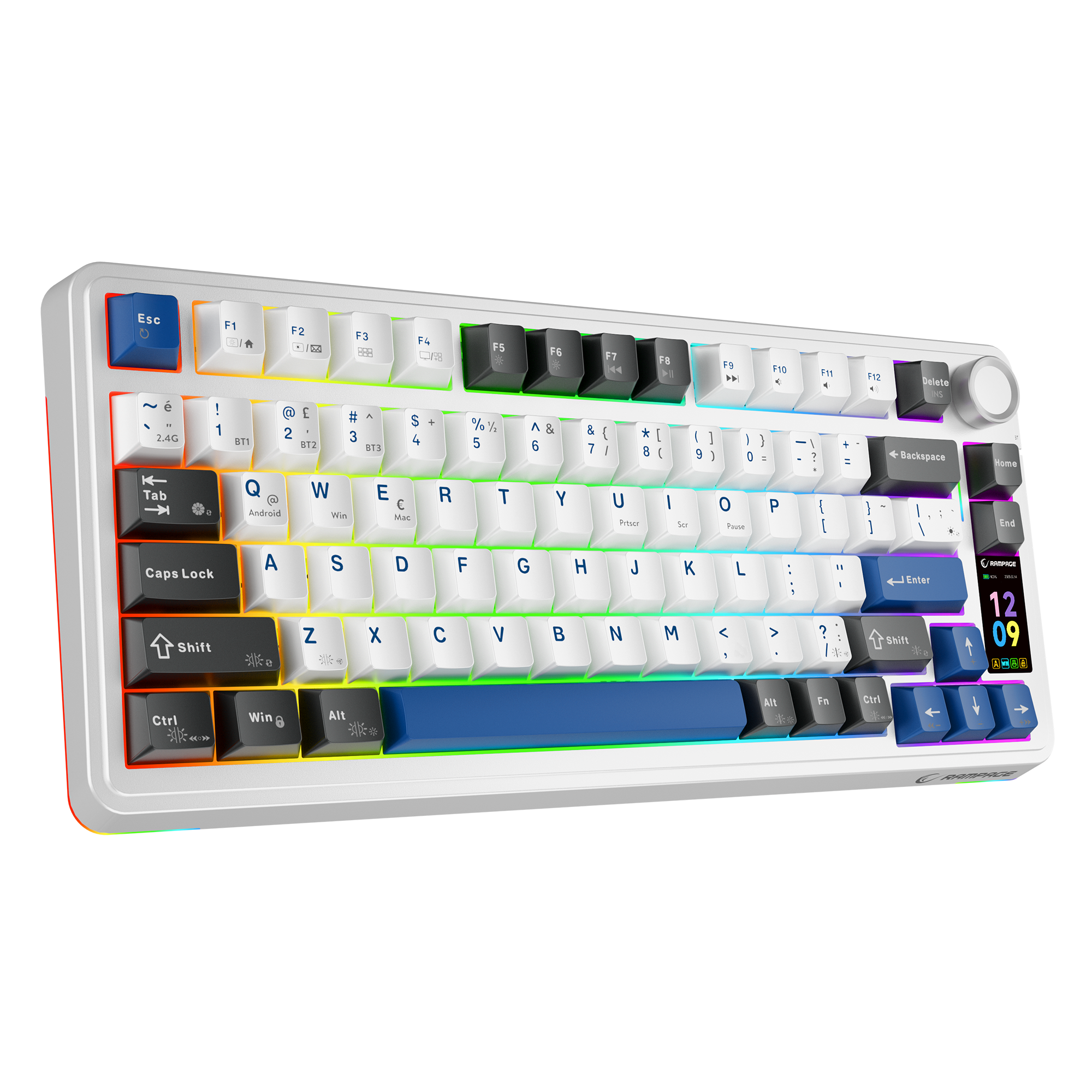 Hot Swap Gasket Oil Switch English Layout PBT Keycaps Kablosuz Mekanik Oyuncu Klavyesi