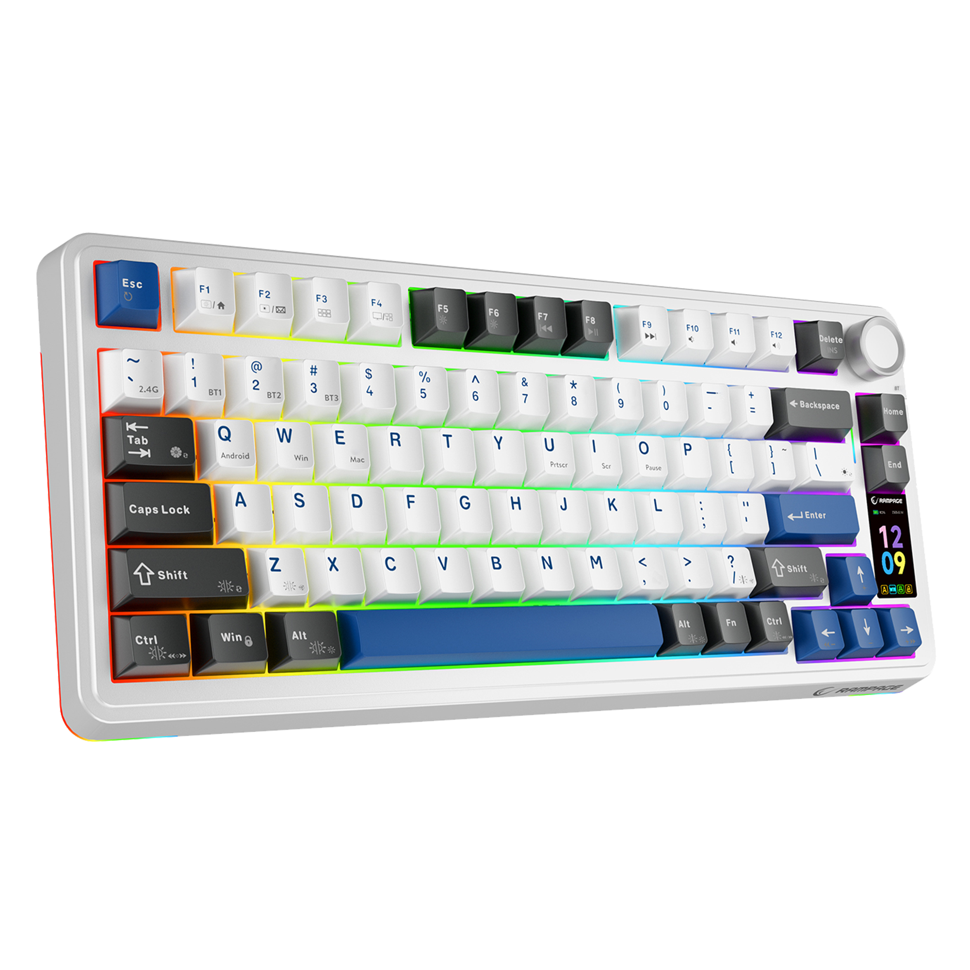 Hot Swap Gasket Oil Switch English Layout PBT Keycaps Kablosuz Mekanik Oyuncu Klavyesi