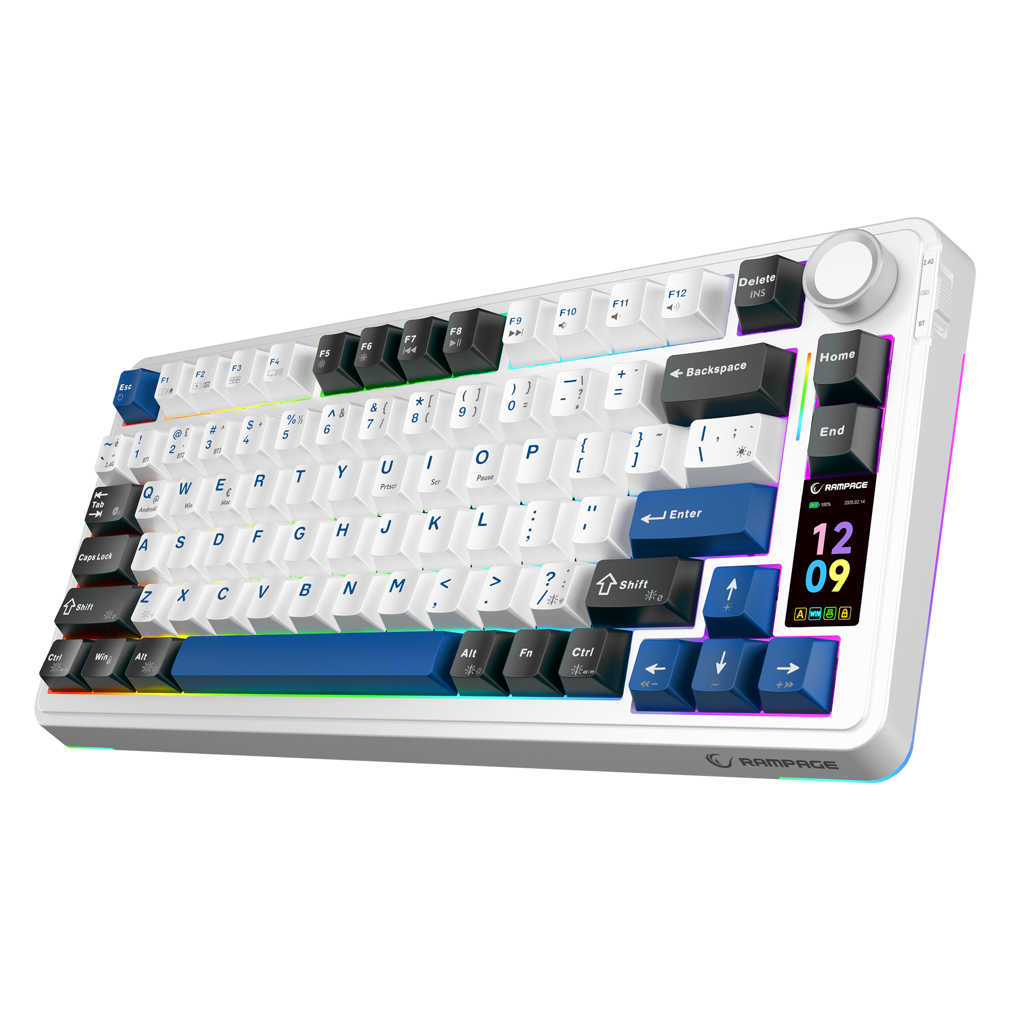 Hot Swap Gasket Oil Switch English Layout PBT Keycaps Kablosuz Mekanik Oyuncu Klavyesi