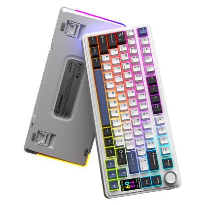 QUELL PRO - Hot Swap Gasket Oil Switch English Layout PBT Keycaps Kablosuz Mekanik Oyuncu Klavyesi