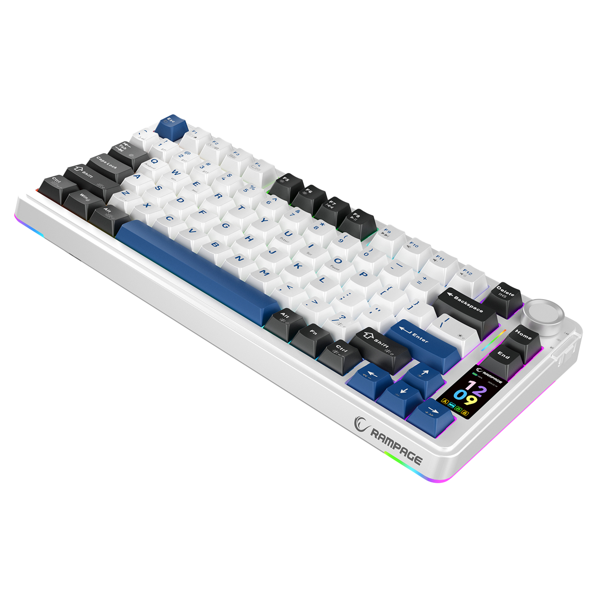 Hot Swap Gasket Oil Switch English Layout PBT Keycaps Kablosuz Mekanik Oyuncu Klavyesi