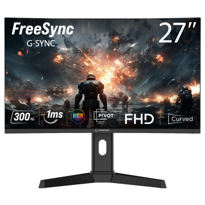 Drop DR27C300F 27'' 300Hz Fast VA FHD Freesync/Gsync RGB Pivot R1500 Curved Gaming Monitor