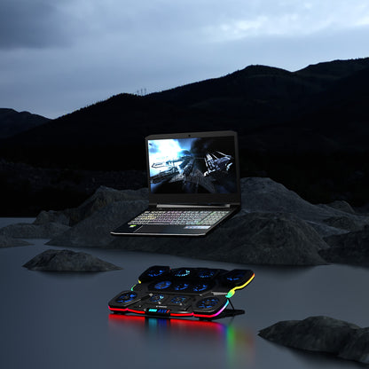 S50 Glacier RGB 11 Fanlı LCD Göstergeli Notebook Soğutucu Stand