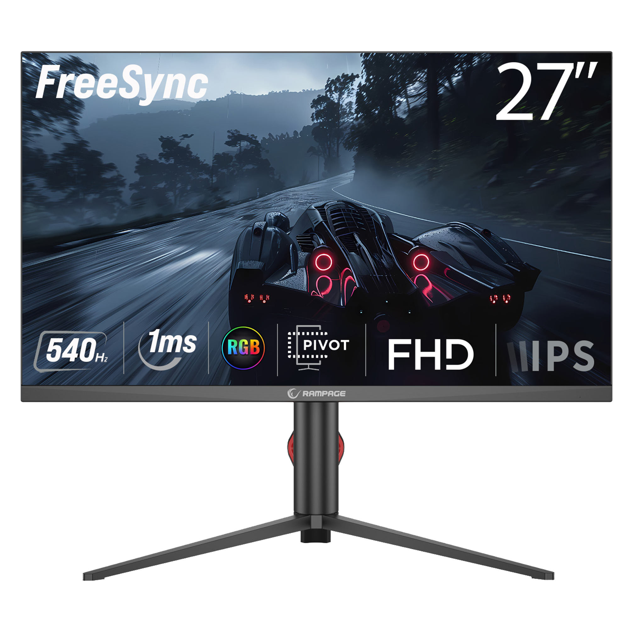 Ripper RM27F540F 27'' 540Hz 1ms Fast IPS FHD Freesync RGB Pivot PC Flat Oyuncu Monitörü