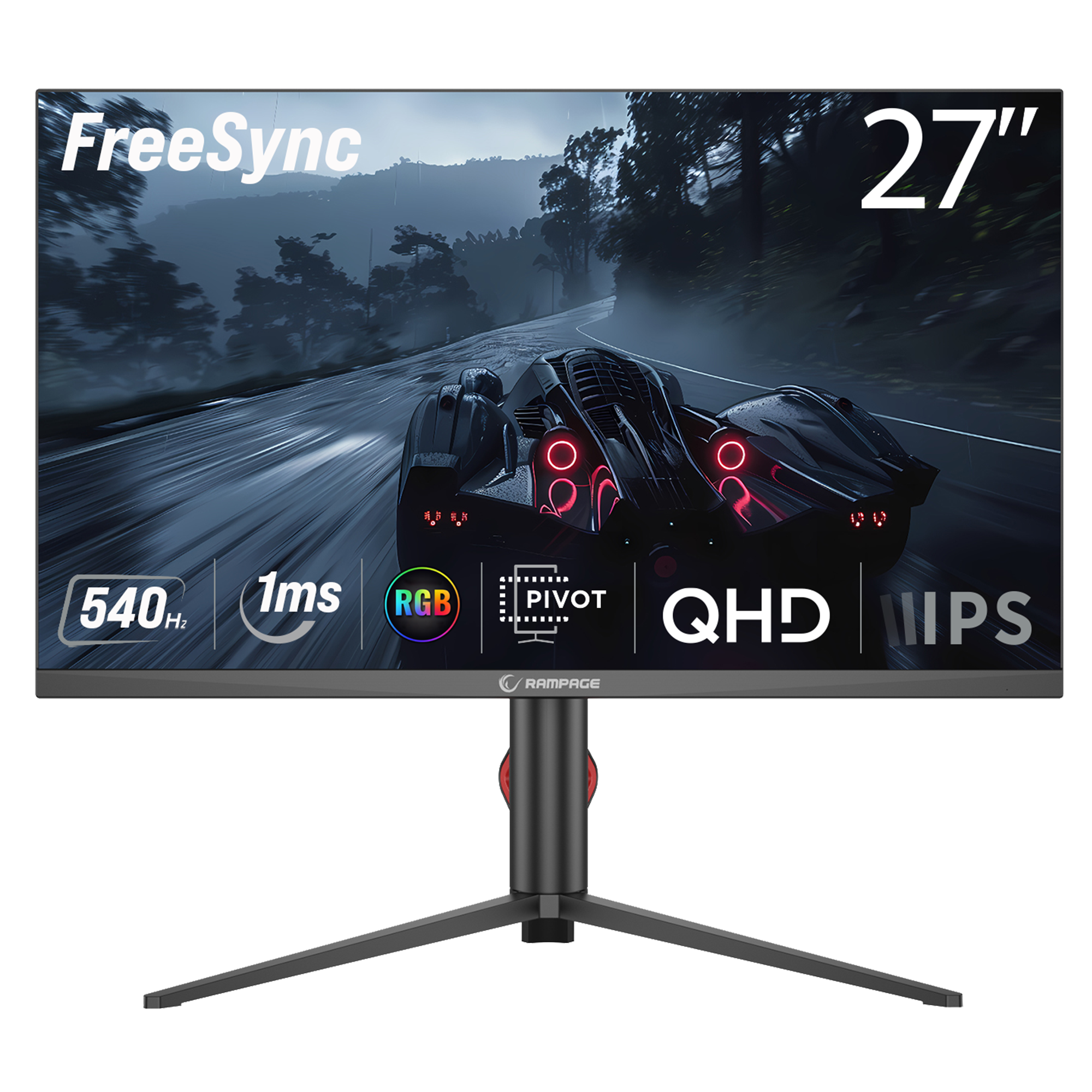 Ripper RM27F540F 27'' 540Hz 1ms Fast IPS FHD Freesync RGB Pivot PC Flat Gaming Monitor