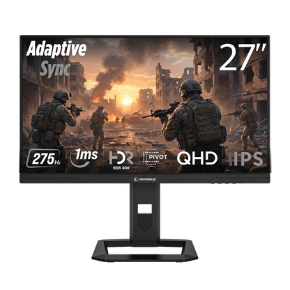 SLICE SL27F275Q - 27'' 275Hz 1ms Fast IPS QHD HDR400 RGB Pivot Siyah Flat Oyuncu Monitörü