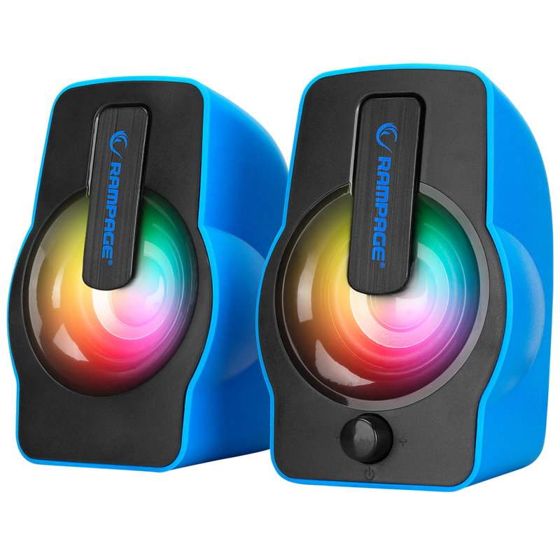 Rms-G7 Falsetto 2.0 6 Watt RGB Multimedia Gaming Speaker-Blue – Rampage