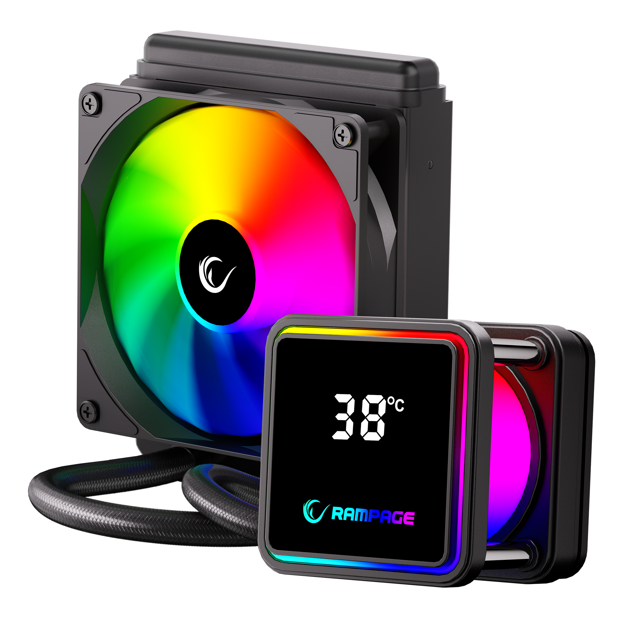 Infinite V120 Siyah ARGB Intel LGA1700/AMD AM5 Uyumlu 120mm Sıvı Soğutmalı CPU Fan