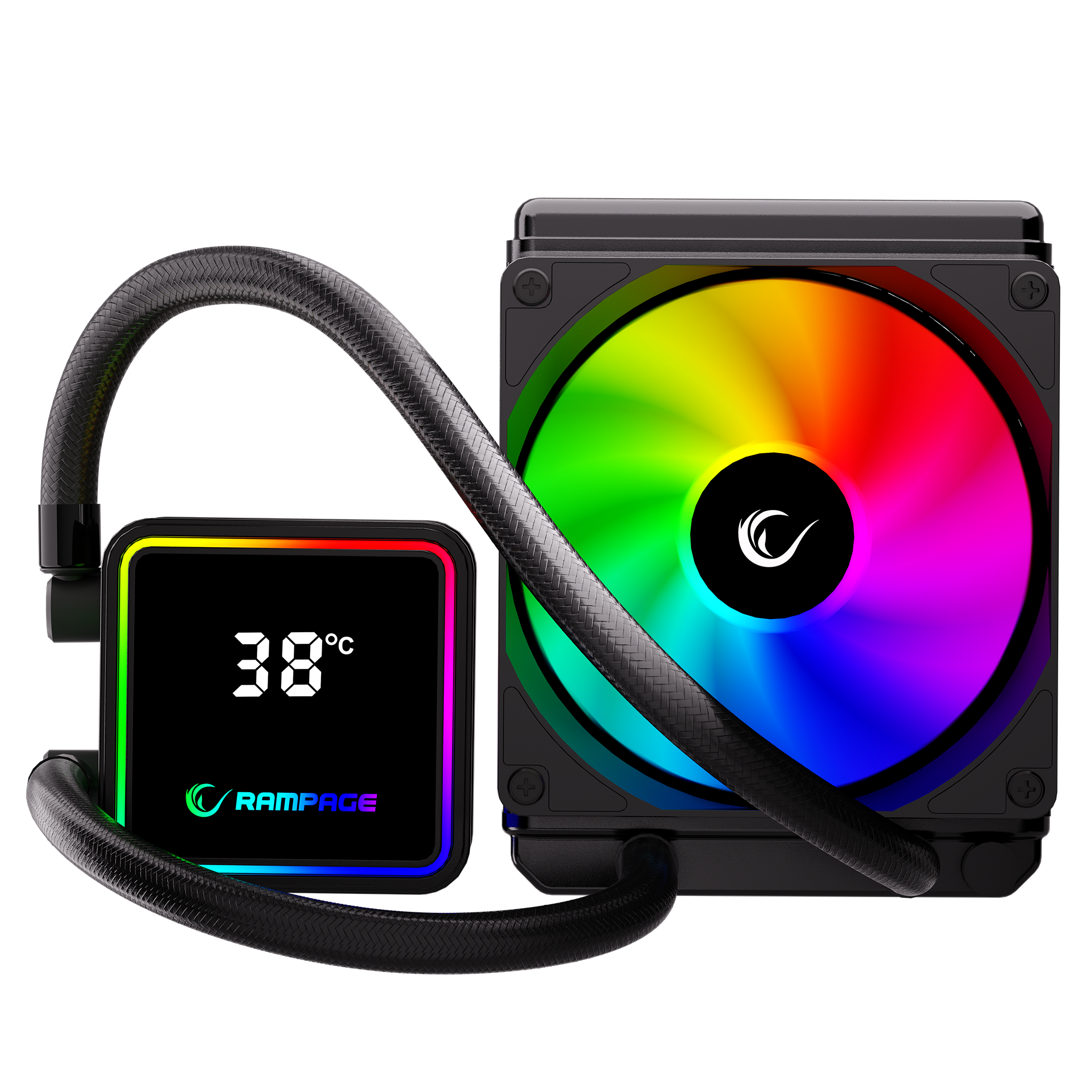 Infinite V120 Siyah ARGB Intel LGA1700/AMD AM5 Uyumlu 120mm Sıvı Soğutmalı CPU Fan