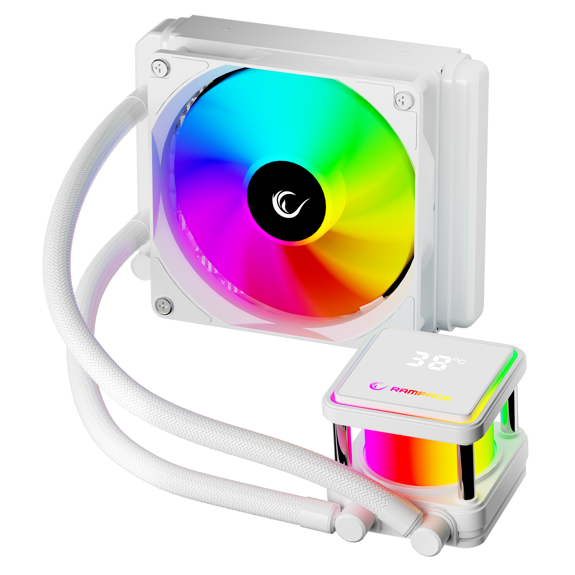 Infinite V120 Beyaz ARGB Intel LGA1700/AMD AM5 Uyumlu 120mm Sıvı Soğutmalı CPU Fan