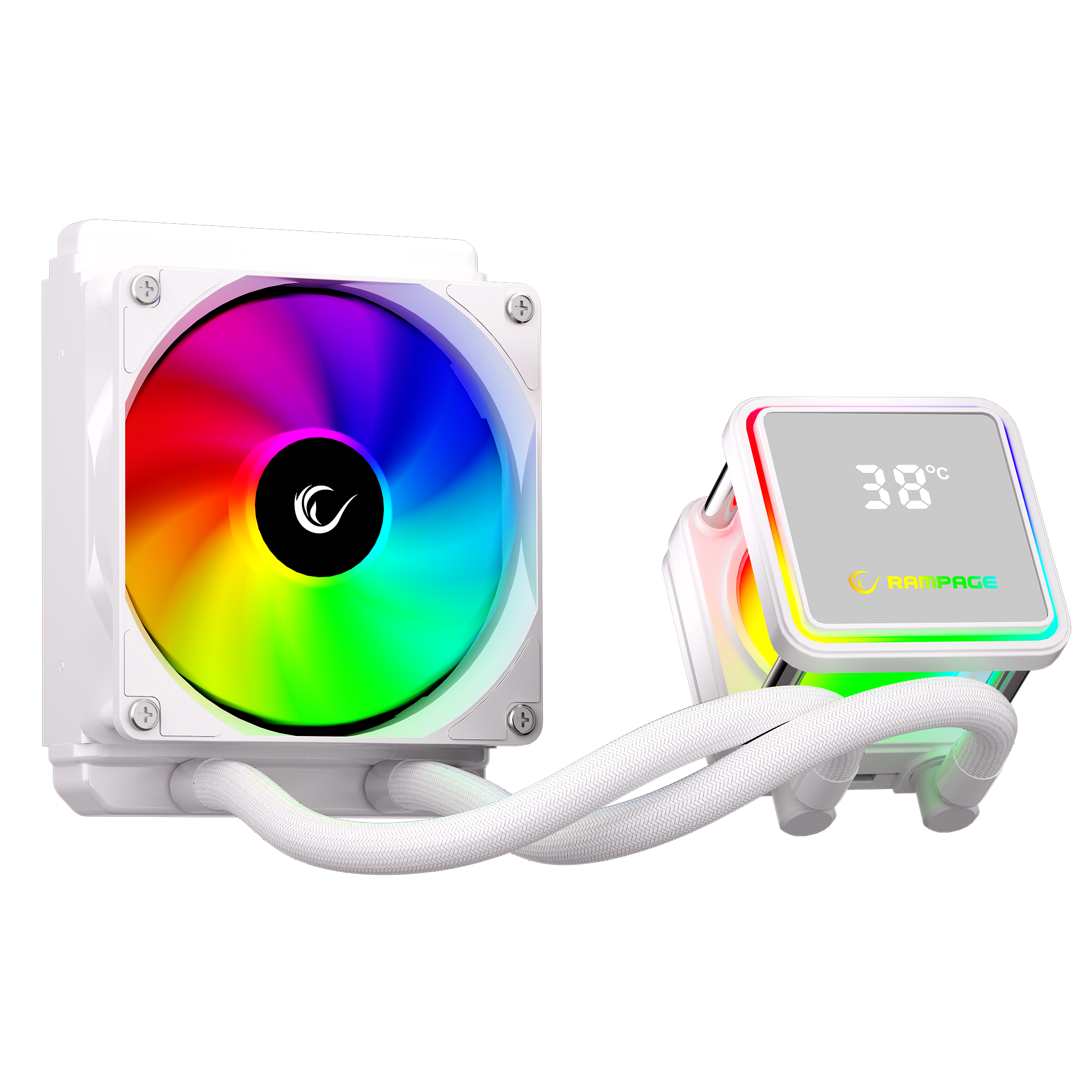 Infinite V120 Beyaz ARGB Intel LGA1700/AMD AM5 Uyumlu 120mm Sıvı Soğutmalı CPU Fan