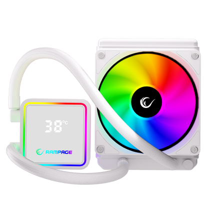 Infinite V120 Beyaz ARGB Intel LGA1700/AMD AM5 Uyumlu 120mm Sıvı Soğutmalı CPU Fan